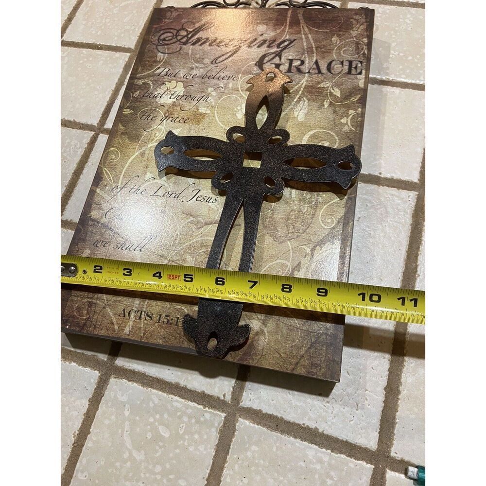 3D Amazing Grace Cross - Metal Cross And  Wall Art - 18" x 9 1/2"‎ - Picture 6 of 7